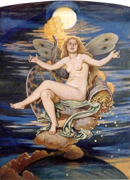  nude Art Painting - Fortuna nude Elihu Vedder